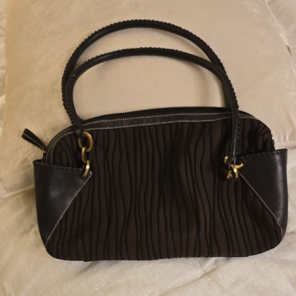 Donald J. Pliner Brown Pleated Shoulder Bag - Picture 1 of 13